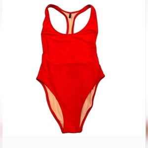 NWT J. Crew Red Scoop-Back One-Piece Swimsuit Sz 14